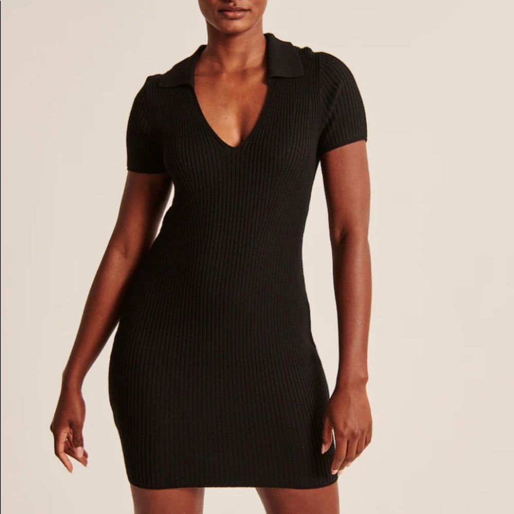 Abercrombie & Fitch Polo Elevated Knit Mini Dress